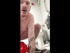 Faggot Rushing in a Public Toilet and Licking the Urinal
