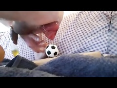Huge gay sexy anal prolapse blows out balls from the pervert ass
